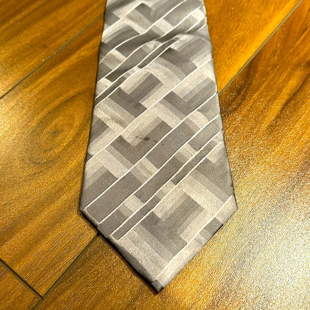 Silver Pierre Cardin Silk Necktie